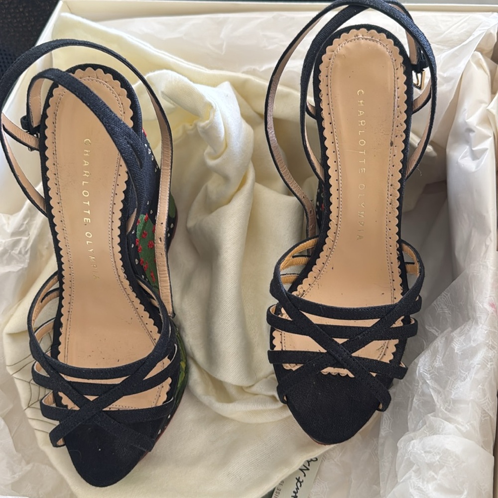 Charlotte Olympia “desert night” Meredith wedges 35.5 - Picture 6 of 7